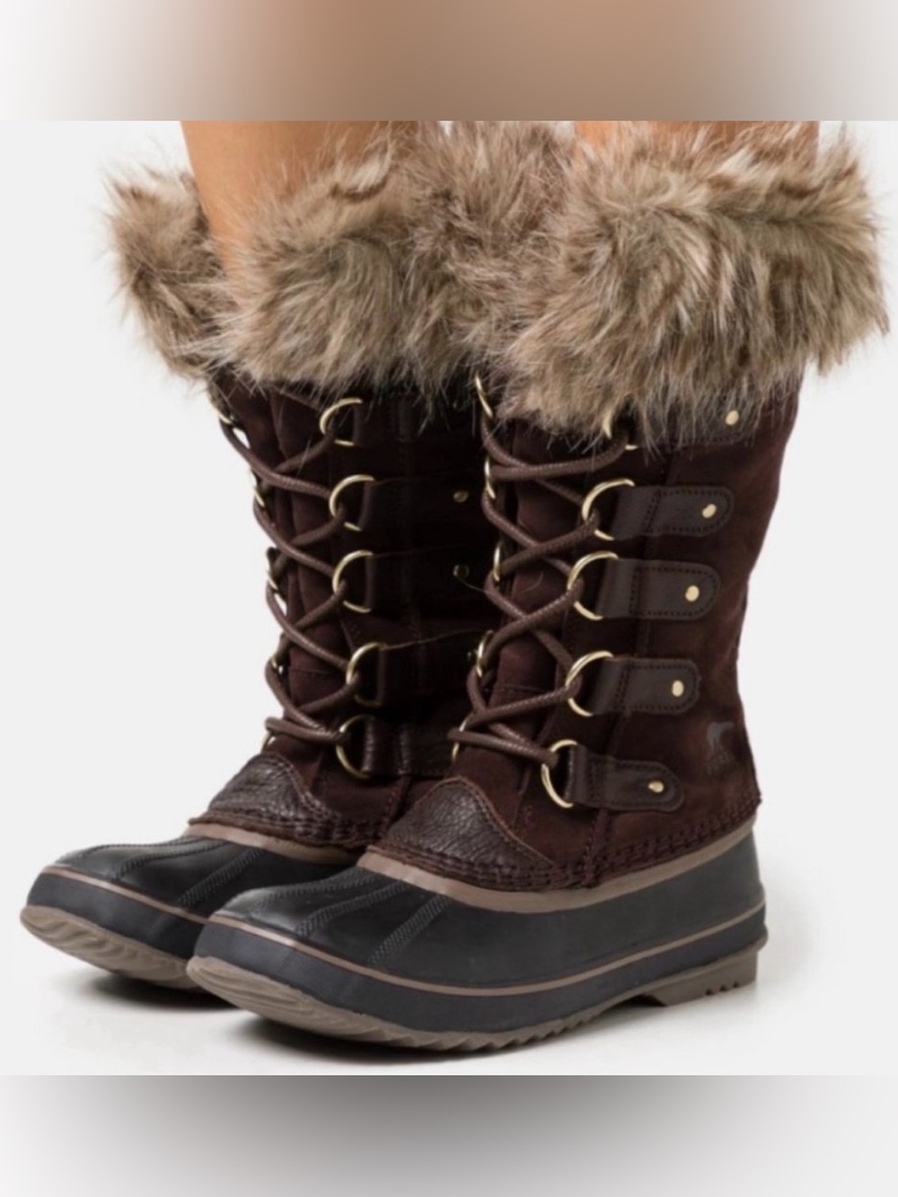 Sorel Joan of Arctic Waterproof Cattail Suede Boots Faux Fur Lined Winter 7